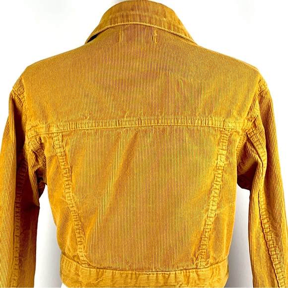 Pac Sun Los Angeles Gold Yellow Corduroy Cropped Long Sleeve Jacket size X-Small - Picture 12 of 15